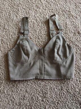 Houndstooth Crop Top